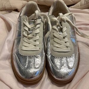 Silver sneakers
